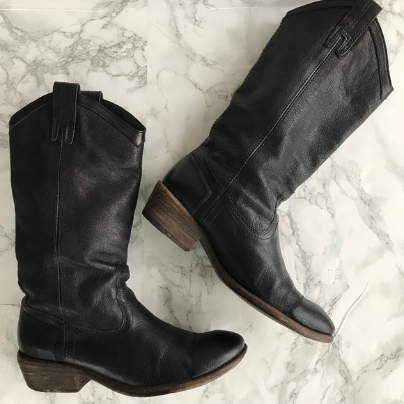 Frye Shoes - Frye Women Carson Pull-On Boot Black Leather 8.5